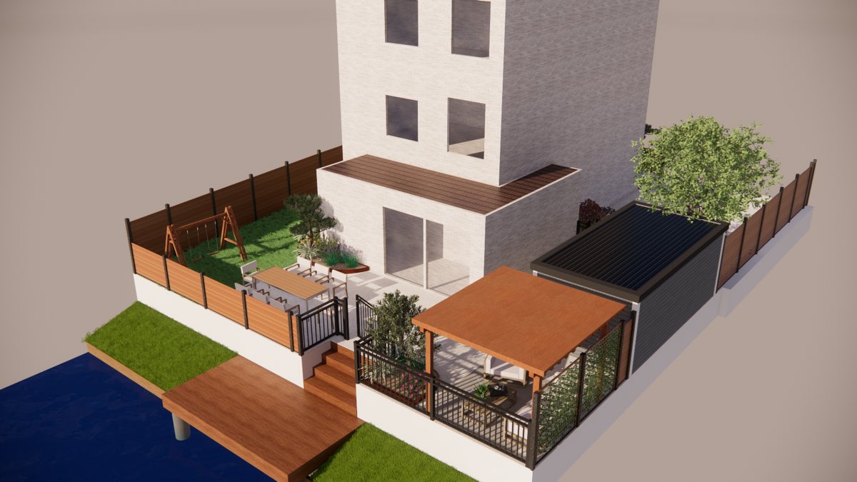 Tuinontwerp voor een tuin in Bergschenhoek