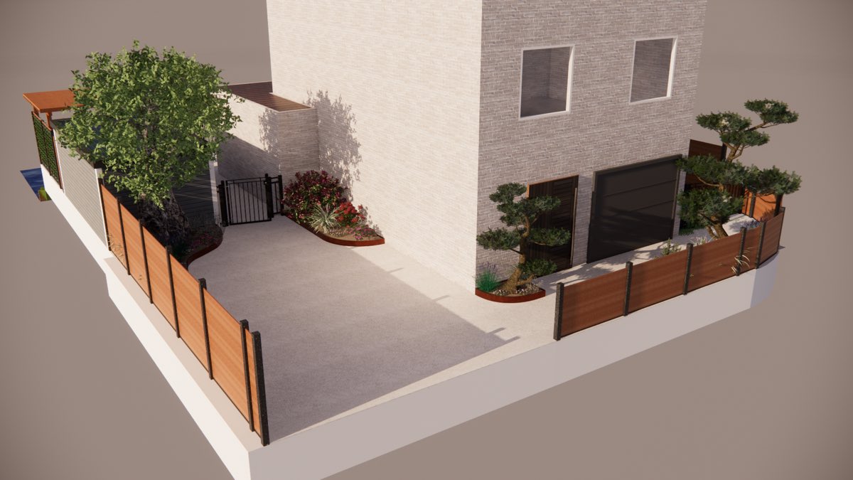 Tuinontwerp voor een tuin in Bergschenhoek