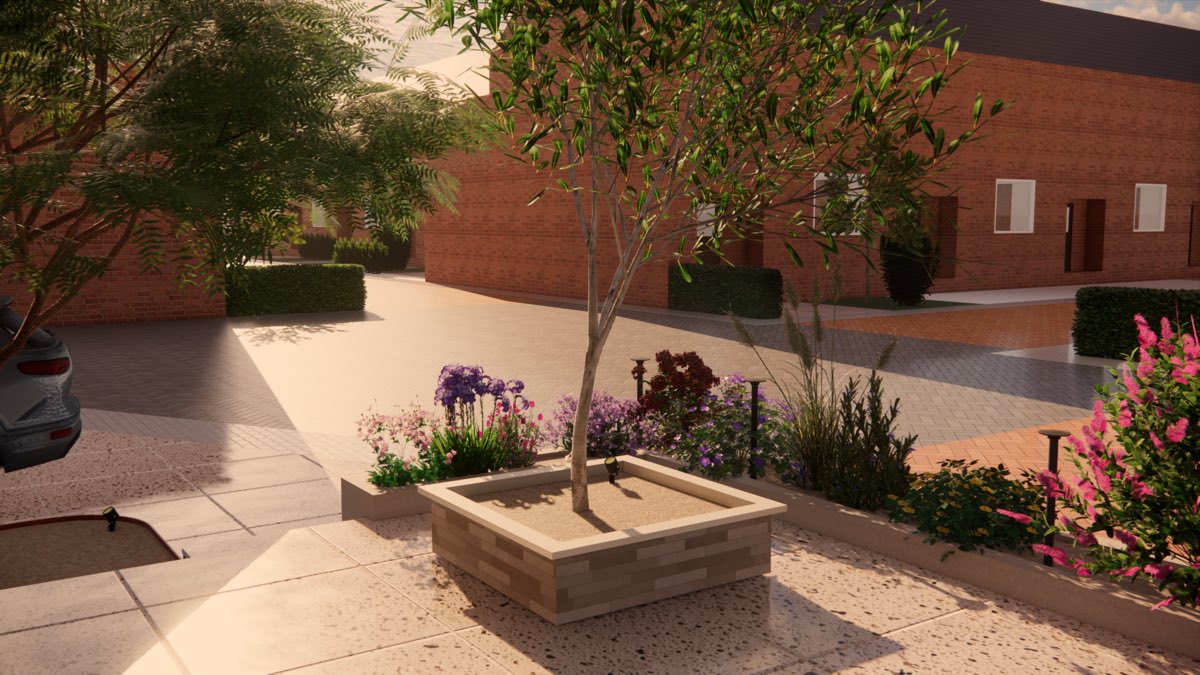 Tuinontwerp voor een tuin in Delft