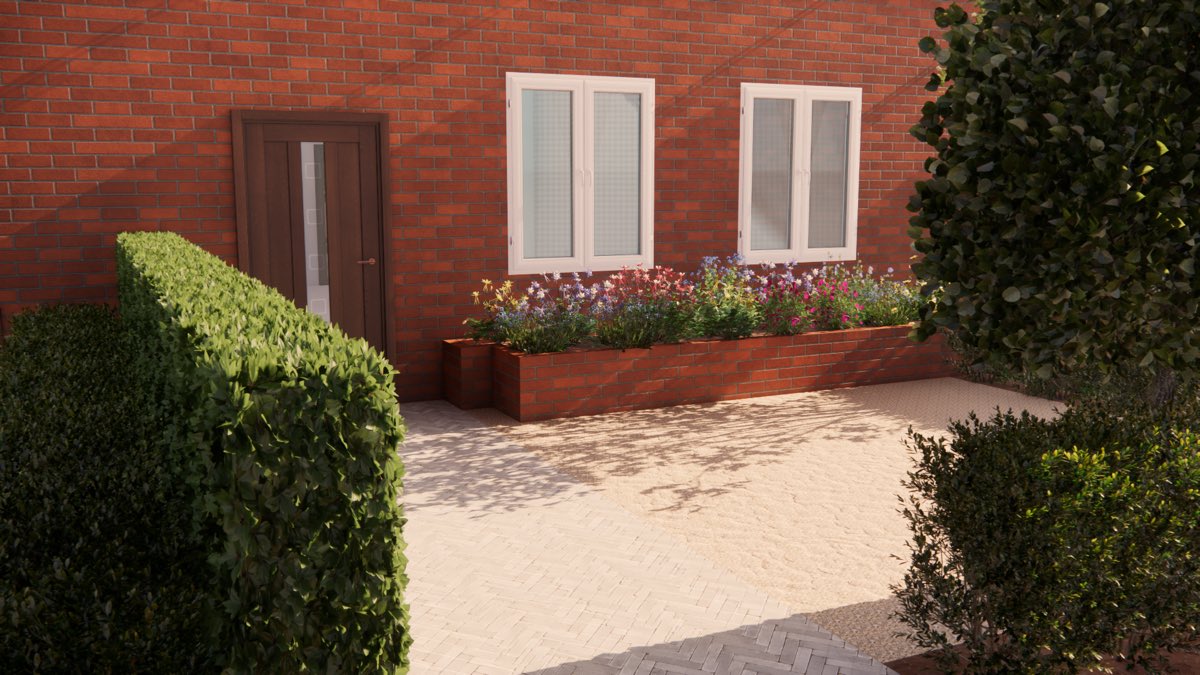 Driedimensionaal tuinontwerp van Hovenier J. van Stijn, voorbeeld 6