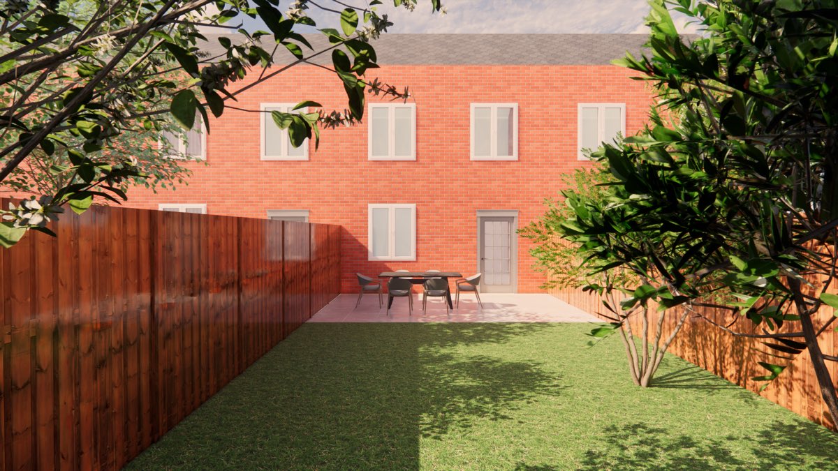 Tuinontwerp voor een tuin in Schiedam
