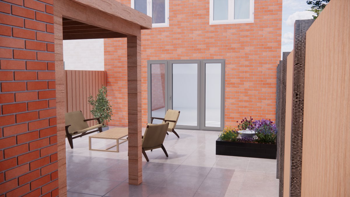 Tuinontwerp voor een tuin in Zoetermeer