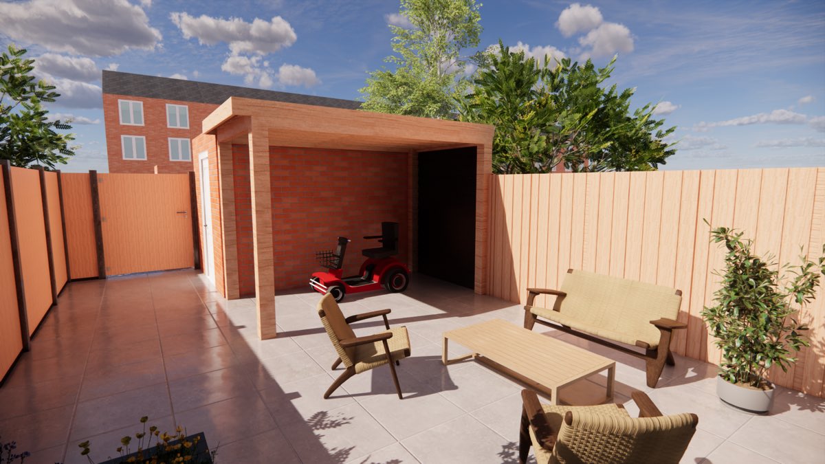Tuinontwerp voor een tuin in Zoetermeer